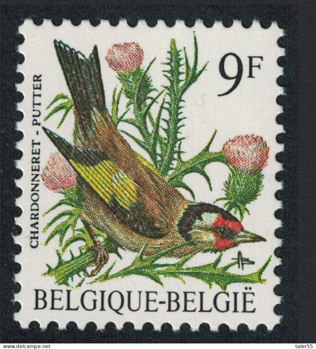 Belgium Eurasian Goldfinch Bird Buzin 'Chardonneret' 9f Typo Paper 1986 MNH SG#2853 MI#2242v Sc#1228 - Unused Stamps