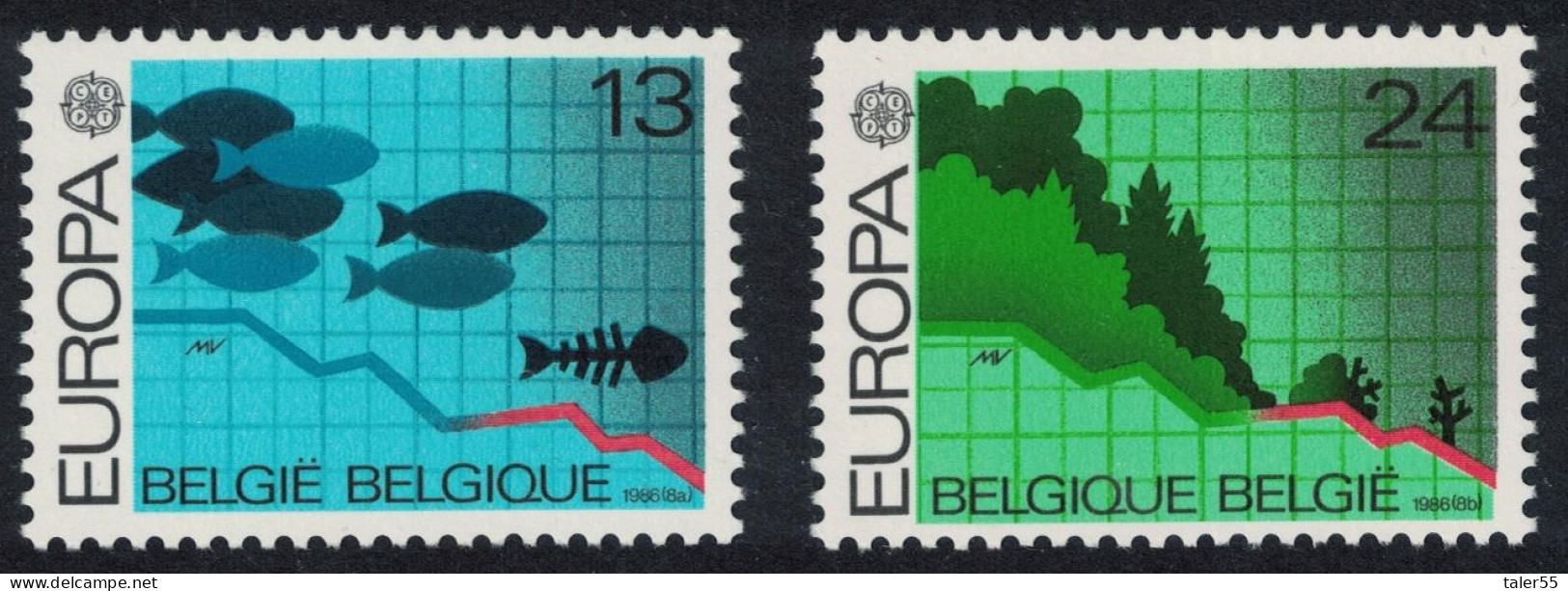 Belgium Nature Conservation Europa 2v 1986 MNH SG#2873-2874 - Neufs