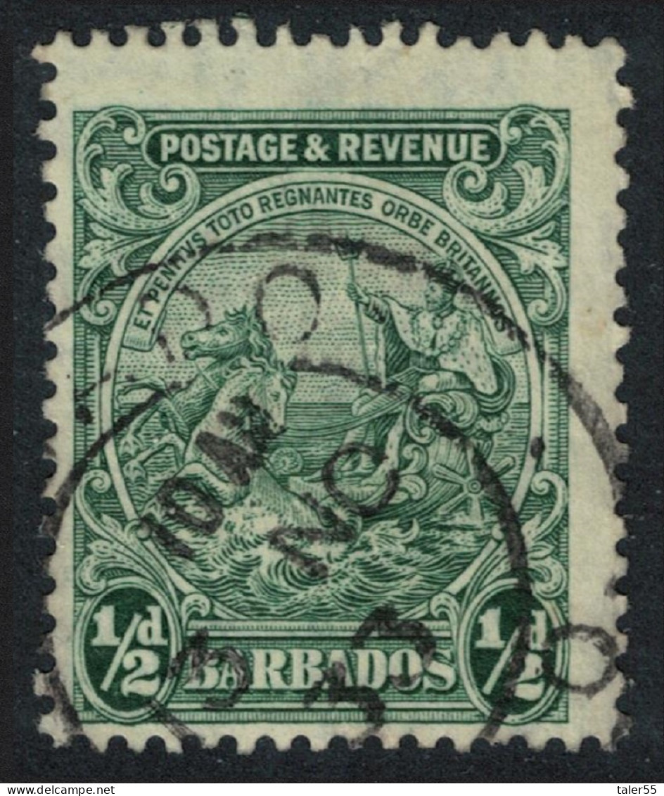 Barbados Inscr 'POSTAGE & REVENUE' ½d T2 1925 Canc SG#230 - Barbados (...-1966)