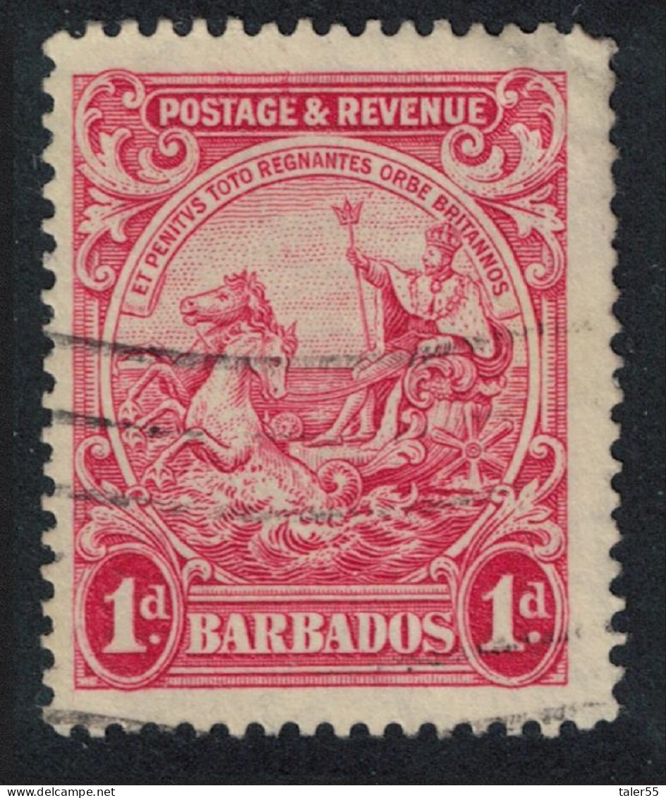 Barbados Inscr 'POSTAGE & REVENUE' 1d 1925 Canc SG#231 - Barbados (...-1966)