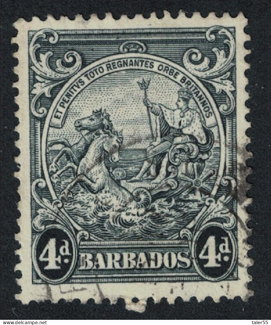 Barbados Britannia 4d 1925 Canc SG#253 - Barbades (...-1966)