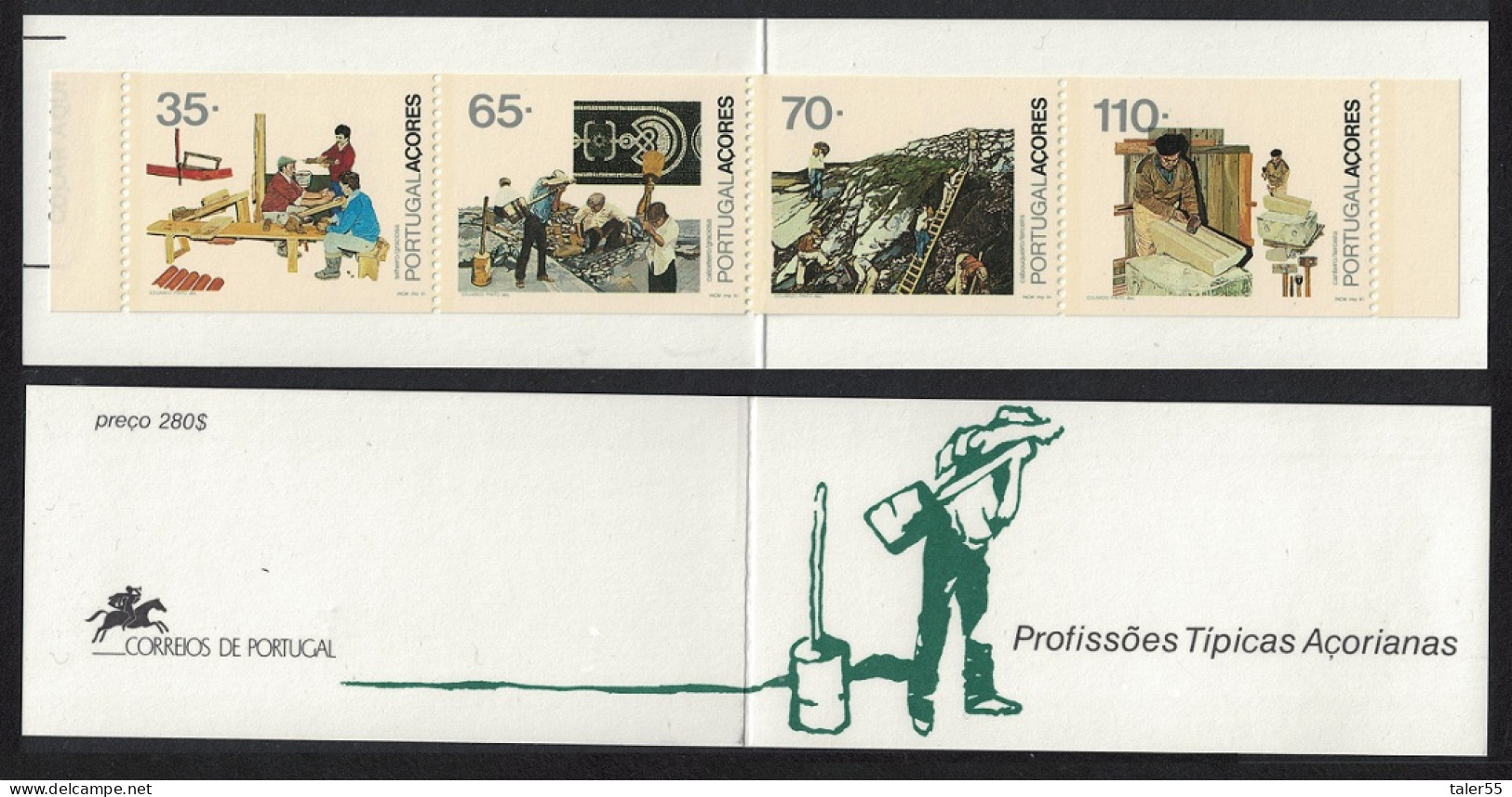 Azores Traditional Occupations Booklet 1991 MNH SG#509=16 MI#MH11 - Açores