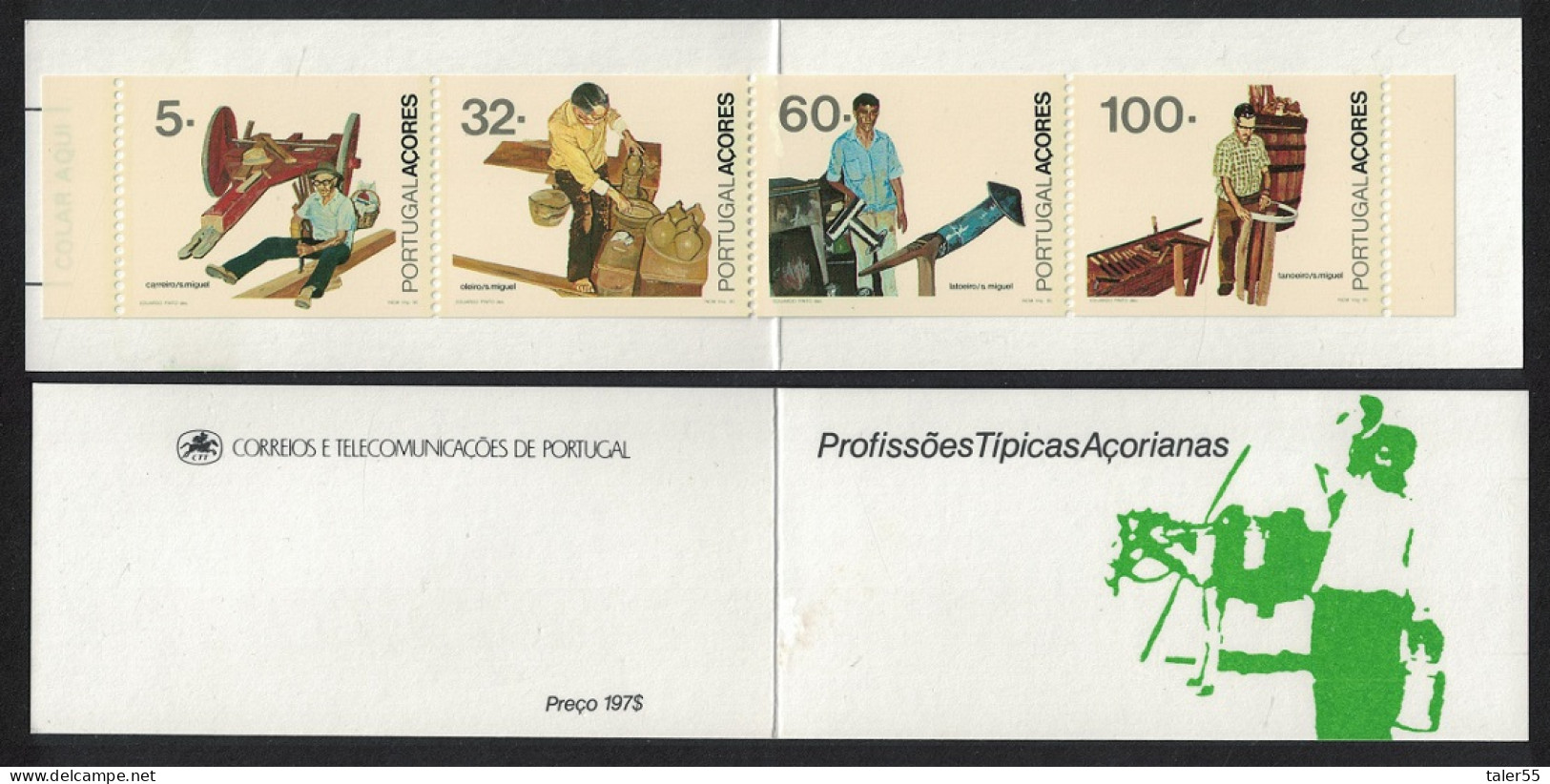 Azores Traditional Occupations Booklet 1990 MNH SG#506=15 MI#MH9 - Açores