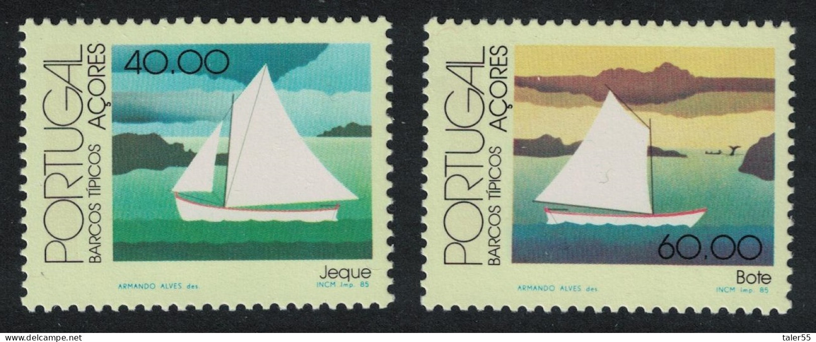 Azores Traditional Boats 2v 1985 MNH SG#466-467 - Azores