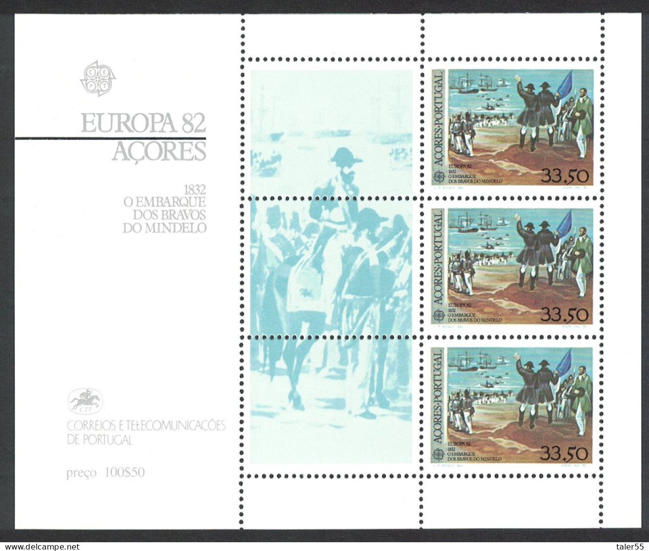 Azores Heroes Of Mindelo Europa CEPT MS 1982 MNH SG#MS446 Sc#333a - Azores