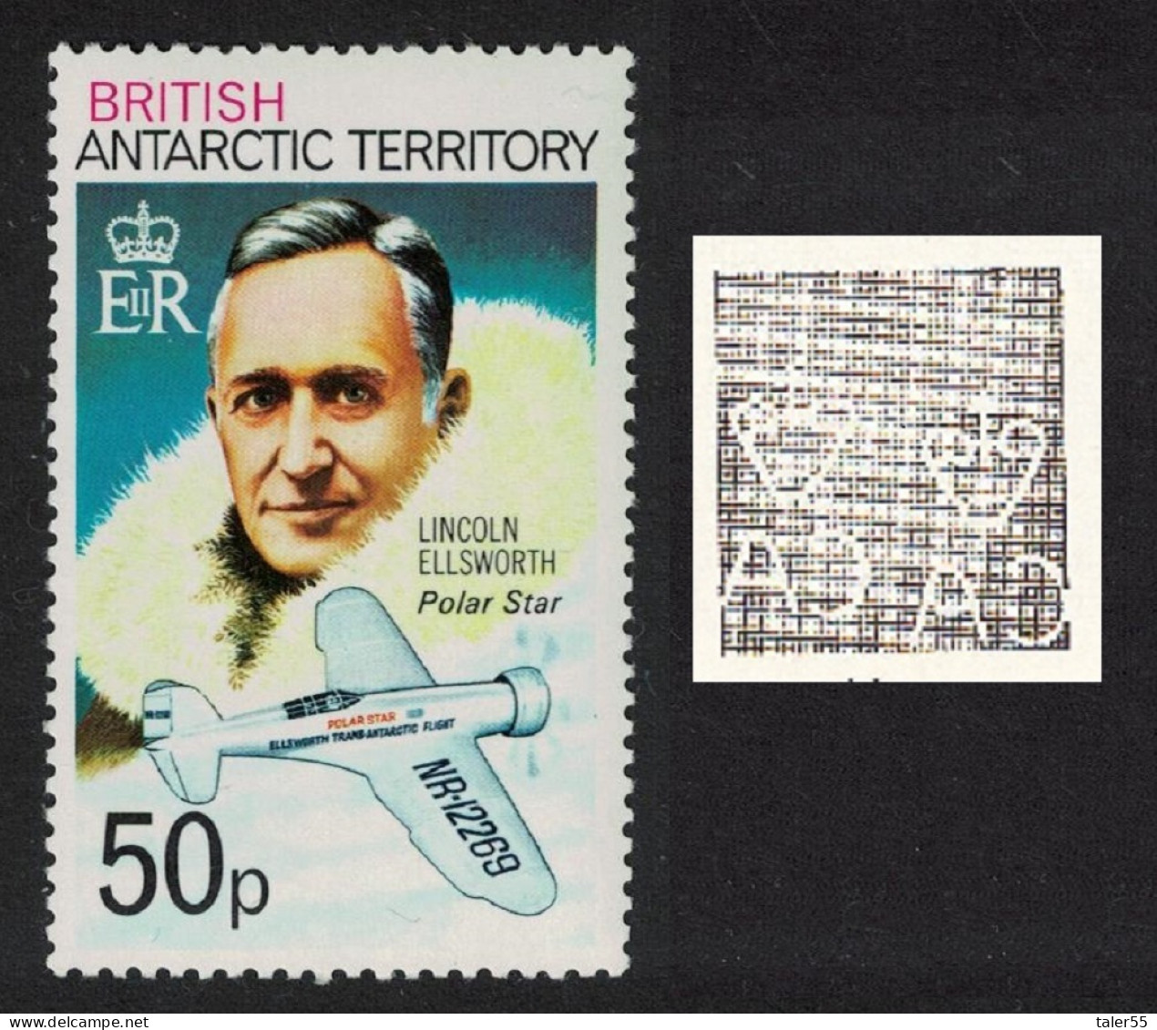 BAT 50p - Lincoln Ellsworth And Northrop Gamma 'Polar Star' Explorer 1979 MNH SG#77 - Unused Stamps
