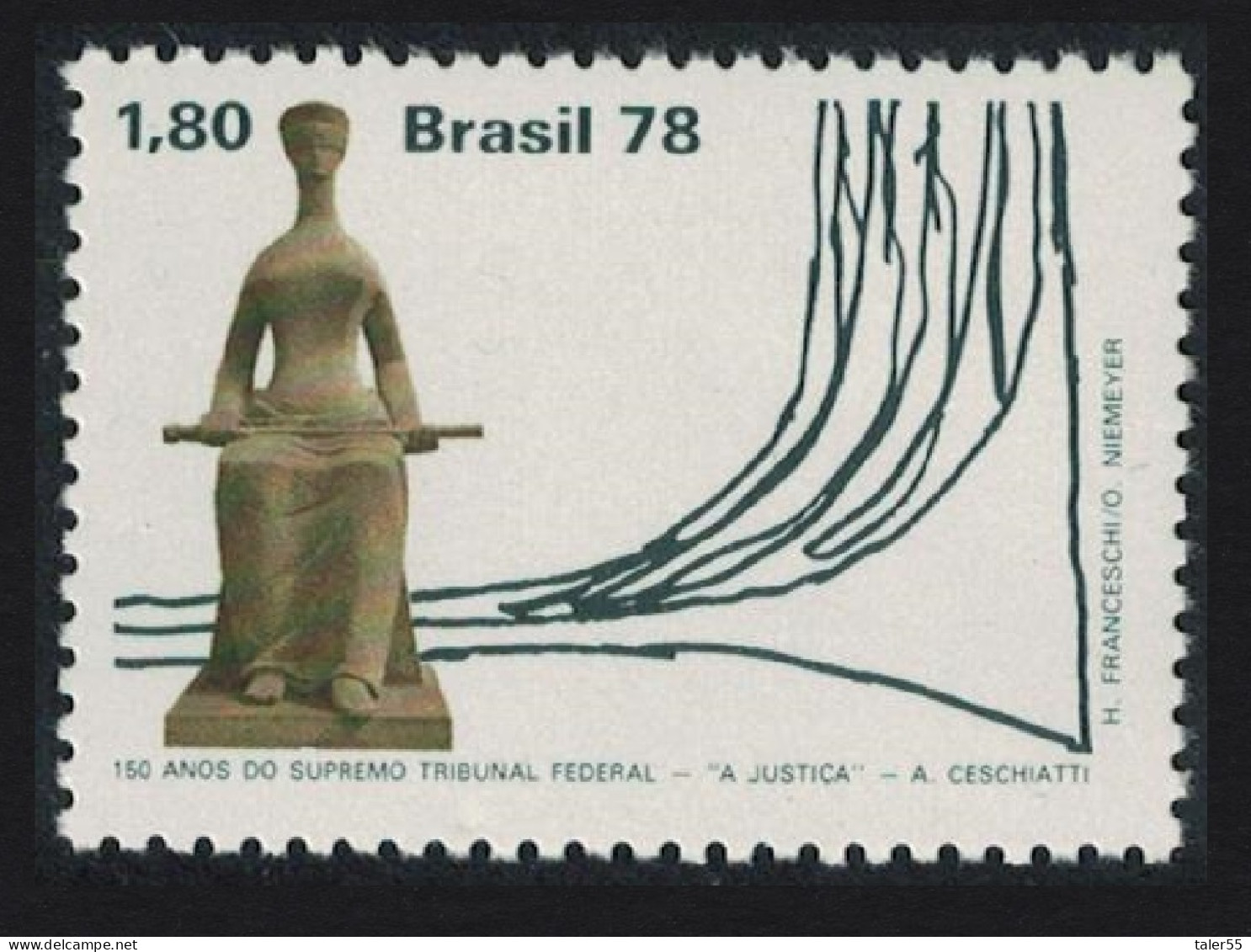 Brazil 150th Anniversary Of Federal Supreme Court 1978 MNH SG#1726 - Unused Stamps