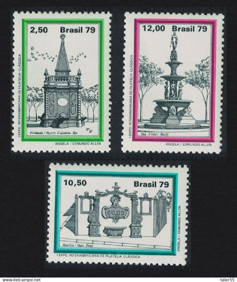 Brazil Fountains 3v 1979 MNH SG#1788-1790 - Nuovi