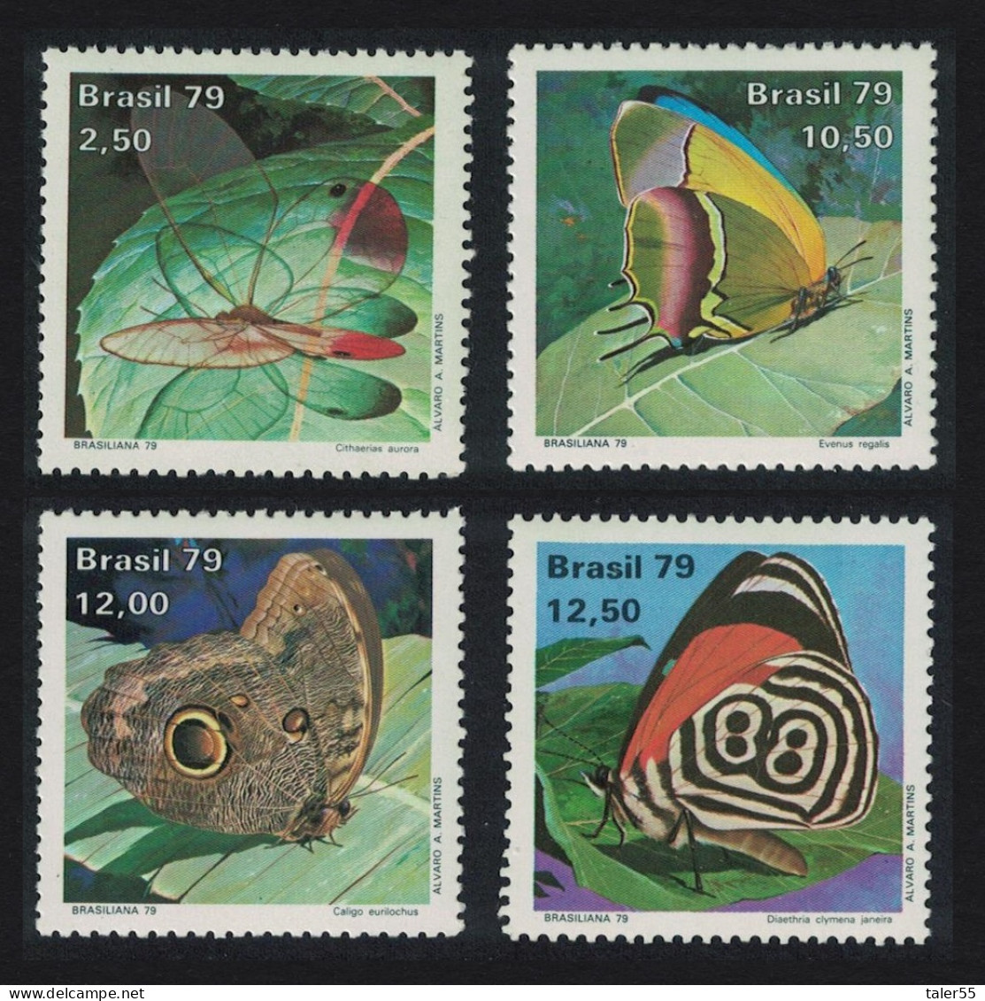 Brazil Butterflies 4v 1979 MNH SG#1773-1776 - Unused Stamps