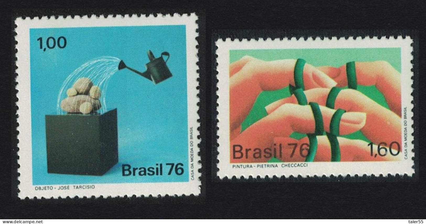 Brazil Modern Brazilian Art 2v 1976 MNH SG#1584-1585 - Nuovi