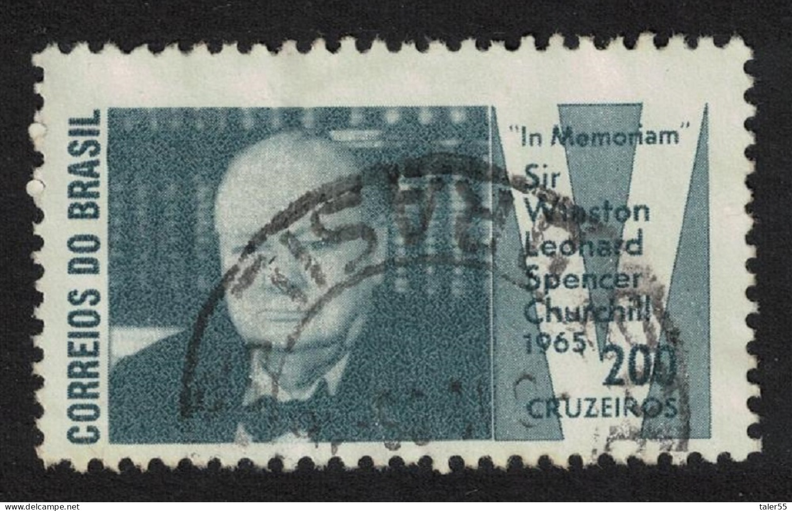 Brazil Winston Churchill Commemoration 1965 Canc SG#1122 - Used Stamps