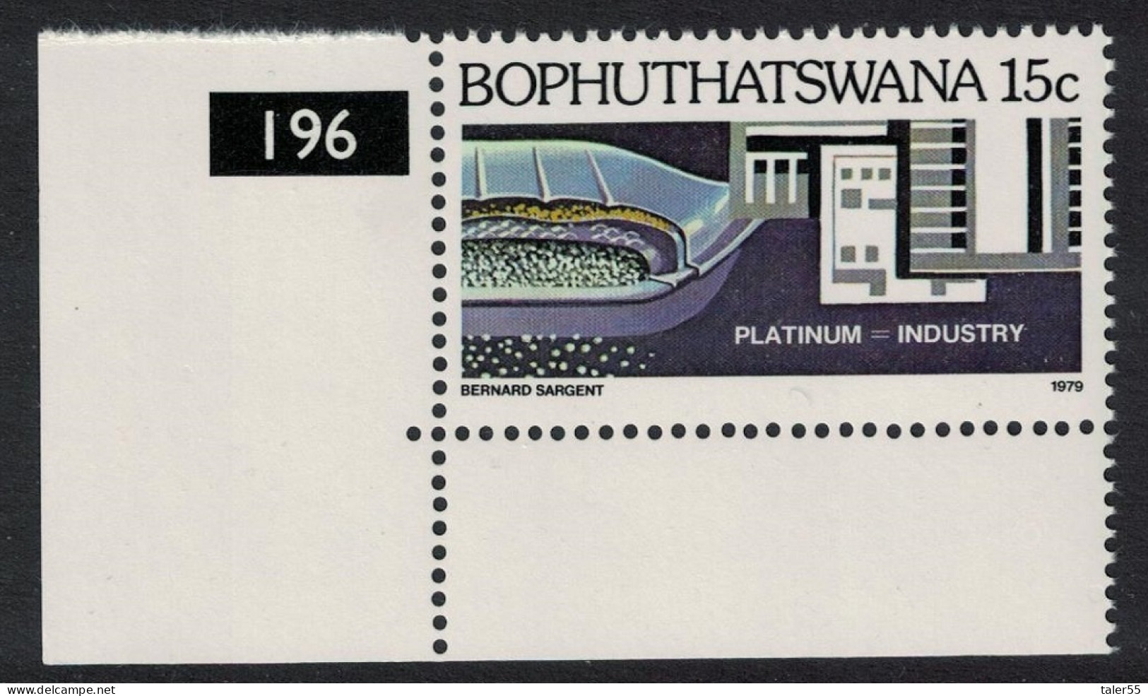 Bophuthatswana Platinum Granules Platinum Industry 15c Corner 1979 MNH SG#48 - Bofutatsuana