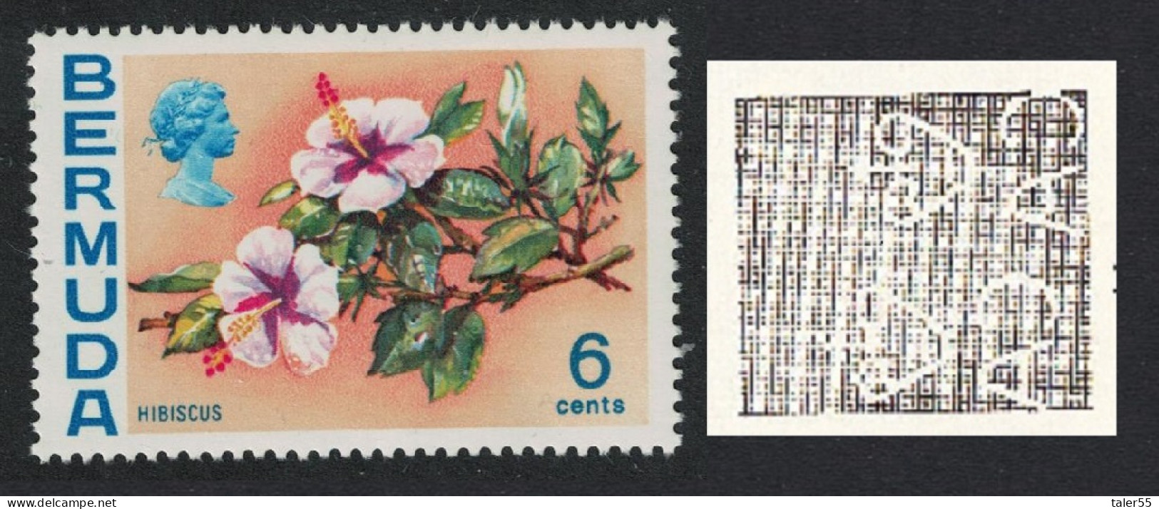 Bermuda Hibiscus Watermark Ww14 Sideways 1976 MNH SG#341 - Bermuda