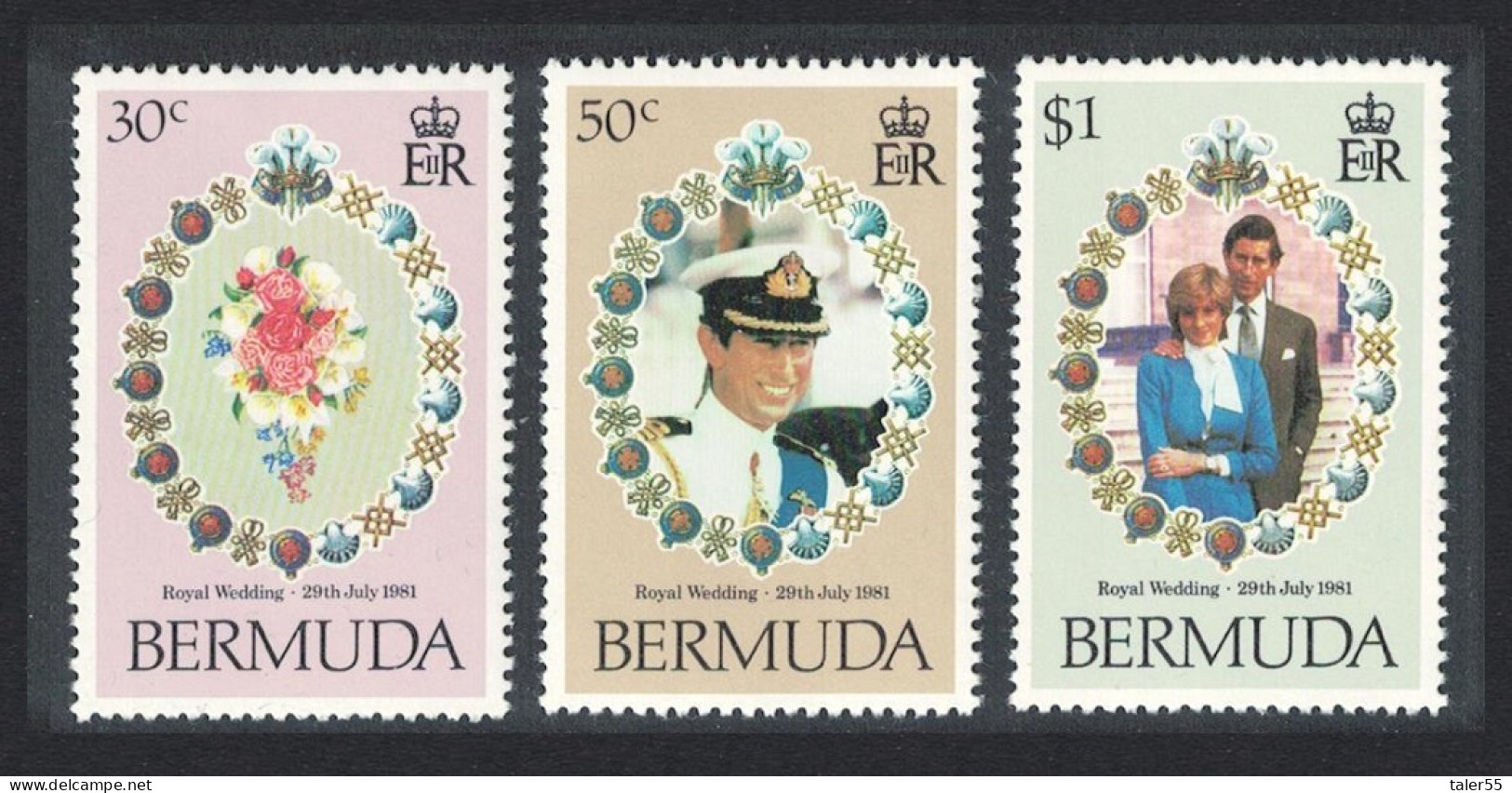 Bermuda Charles And Diana Royal Wedding 3v 1981 MNH SG#436-438 - Bermuda