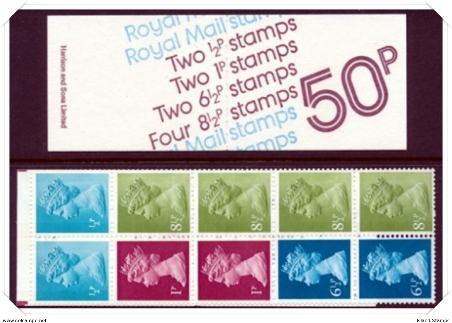 FB1a 50p January 1977 Perf E1 (50p Folded Booklets) NB1-4 - Libretti