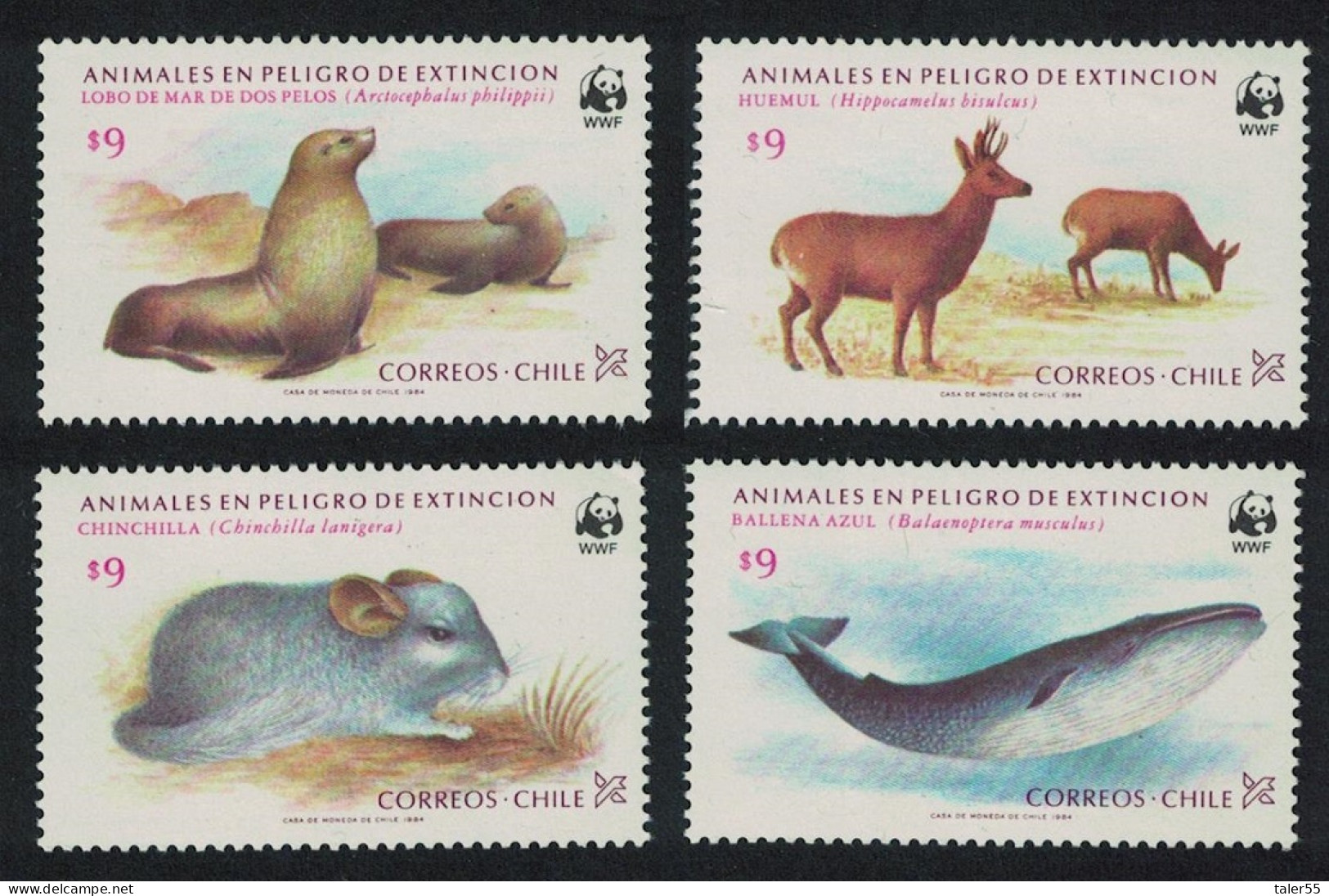 Chile WWF Conservation In Chile 4v 1984 MNH SG#993-996 MI#1066-1069 Sc#679-682 - Chile