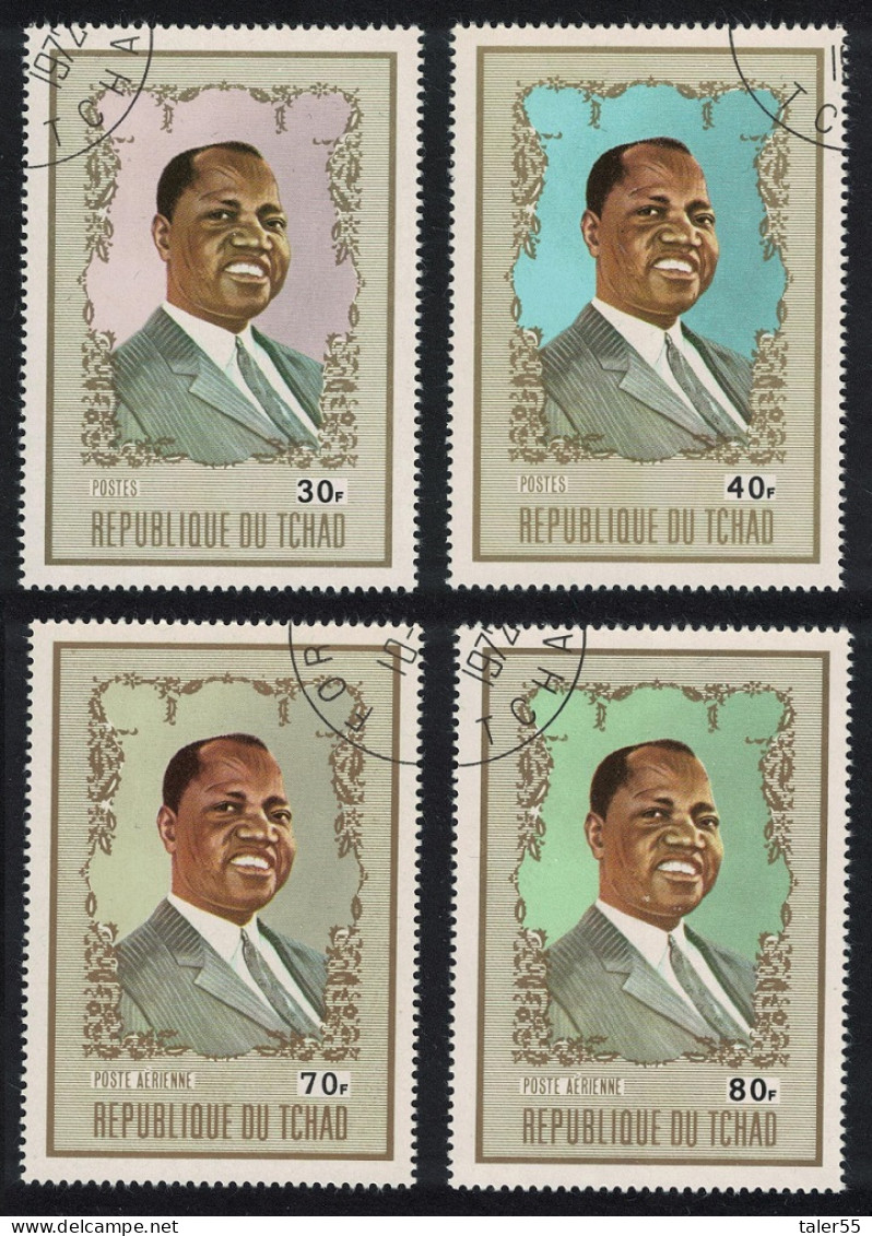 Chad President Tombalbaye 4v 1972 CTO MI#498-501 - Ciad (1960-...)