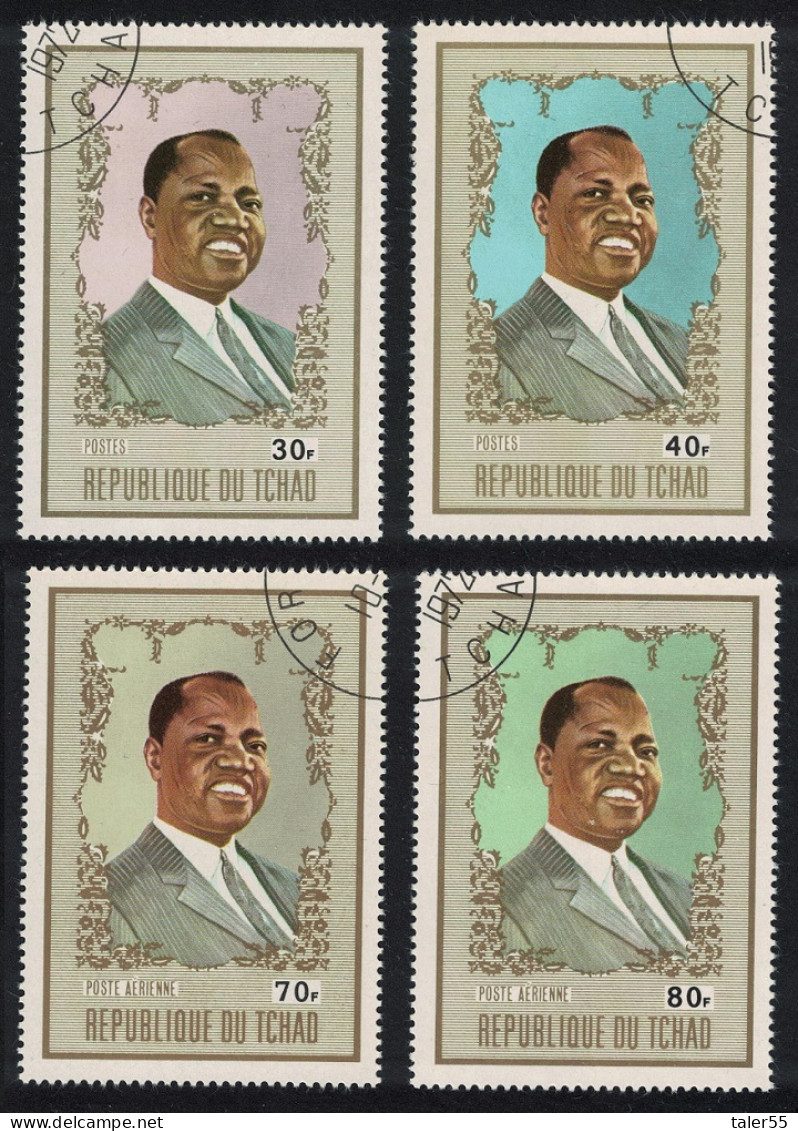 Chad President Tombalbaye 4v 1972 CTO MI#498-501 - Chad (1960-...)