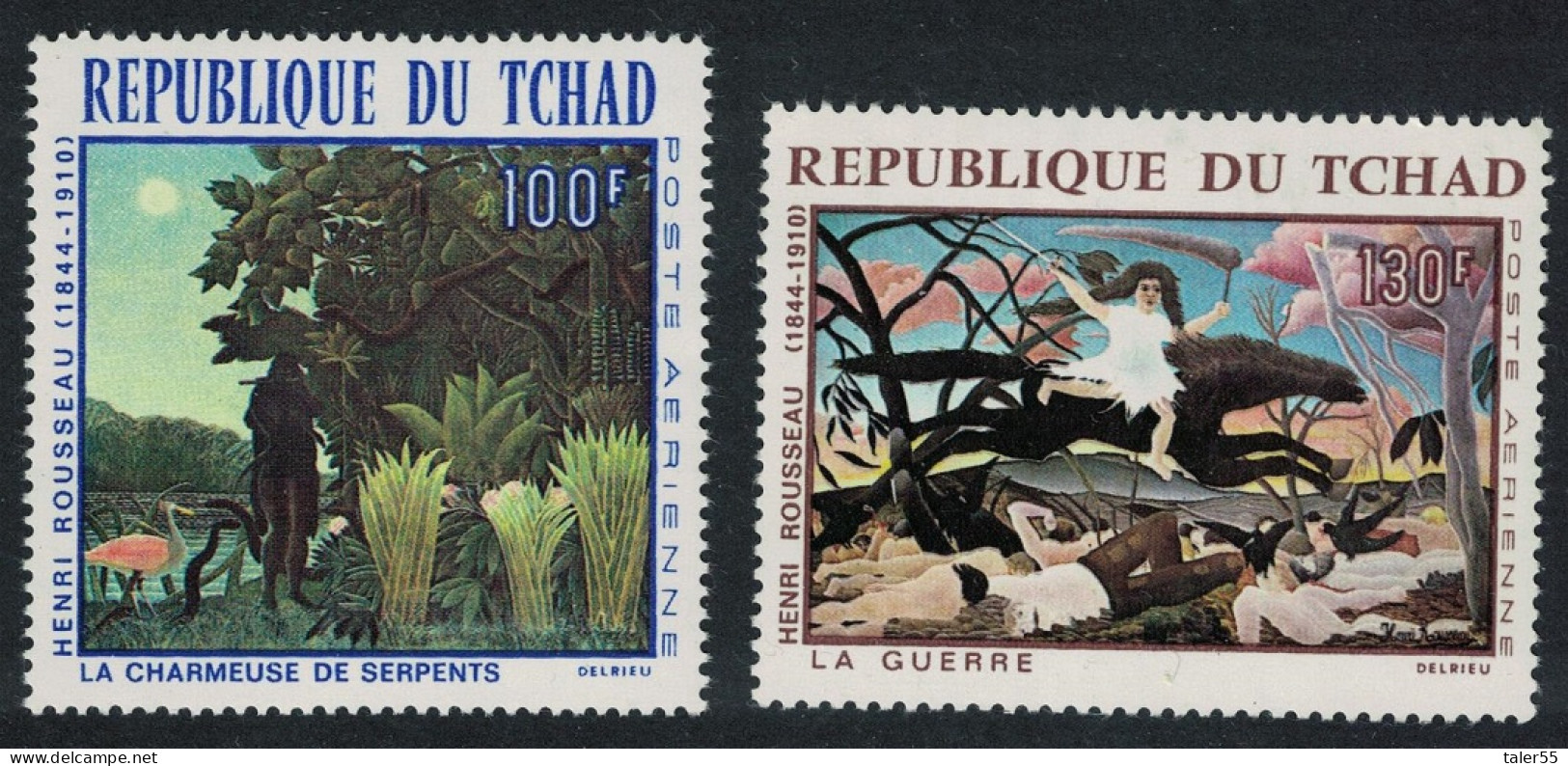 Chad Paintings By Henri Rousseau 2v 1968 MNH SG#207-208 - Chad (1960-...)