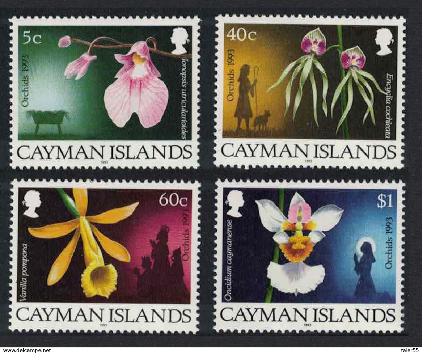 Cayman Is. Christmas Orchids 4v 1993 MNH SG#769-772 - Iles Caïmans