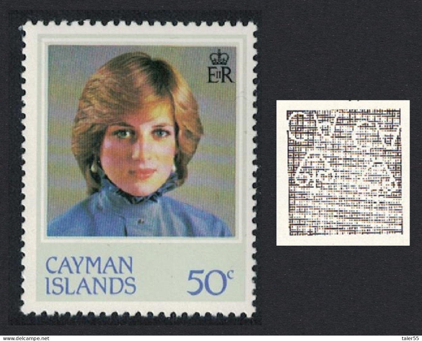 Cayman Is. 21st Birthday Of Princess Of Wales 50c Watermark Variety 1982 MNH SG#552w - Cayman Islands
