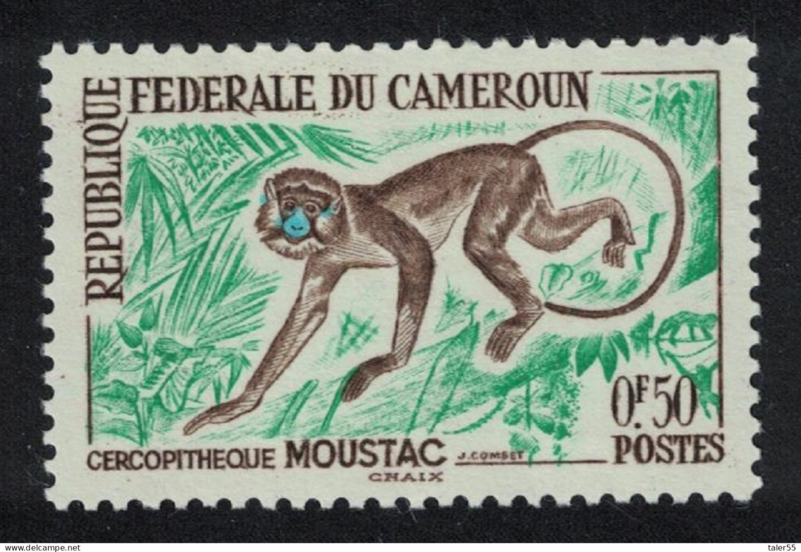 Cameroun Moustached Monkey 0.50f 1962 MNH SG#309 - Kamerun (1960-...)