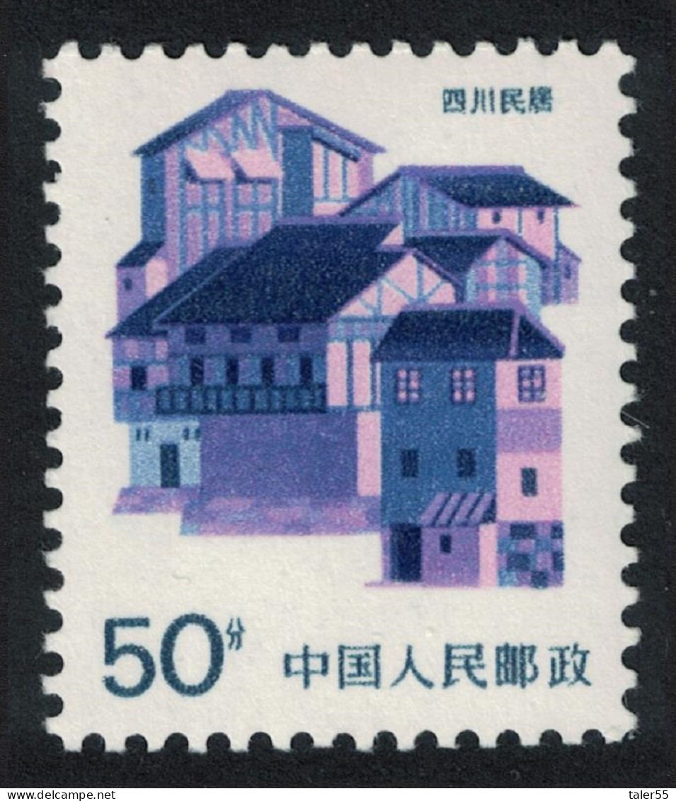 China Sichuan Traditional Folk House 50f 1986 MNH SG#3445 - Unused Stamps