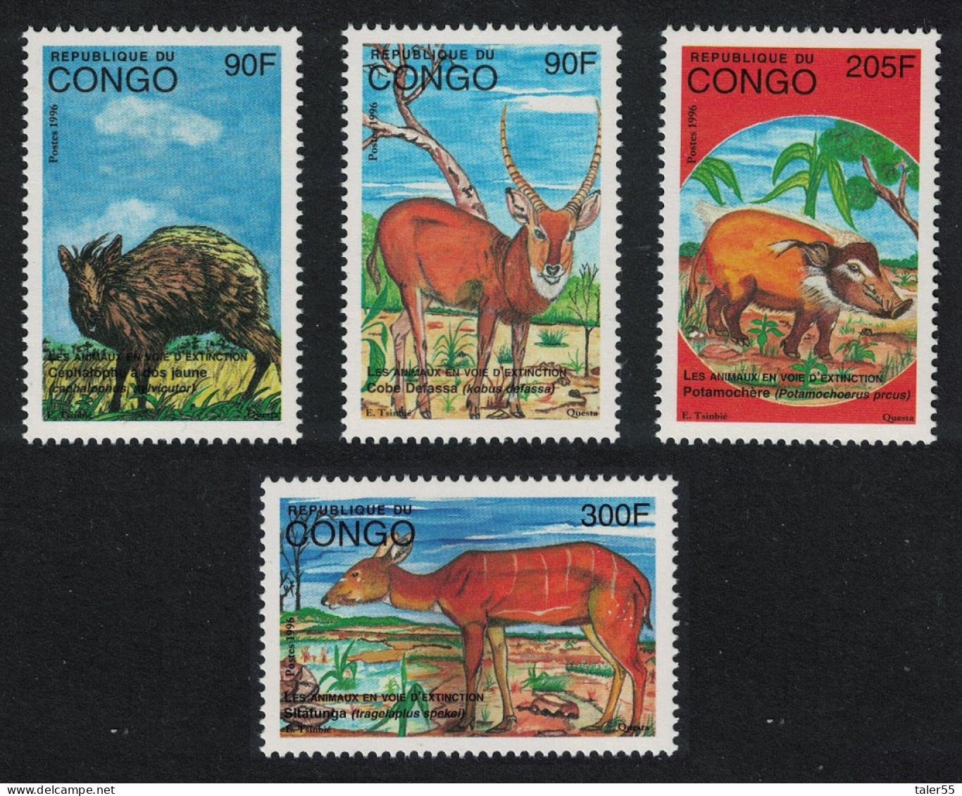 Congo Wild Animals 4v 1997 MNH MI#1508-1511 - Nuevas/fijasellos