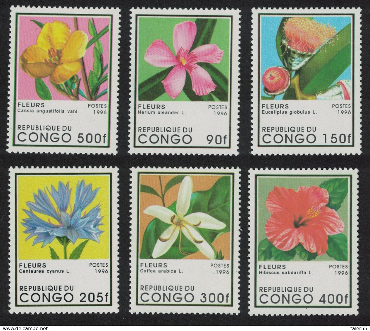 Congo Flowers 6v 1996 MNH MI#1468-1473 - Nuevas/fijasellos