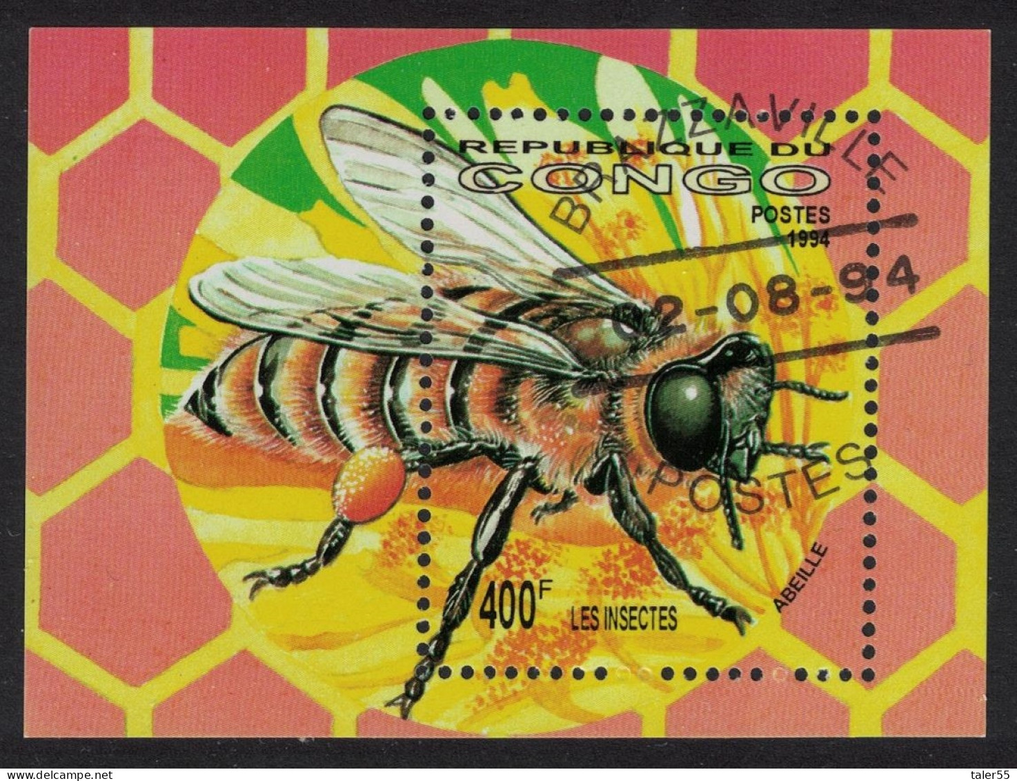 Congo Spiders Insects MS 1994 MNH MI#Block 125 Sc#1078 - Mint/hinged