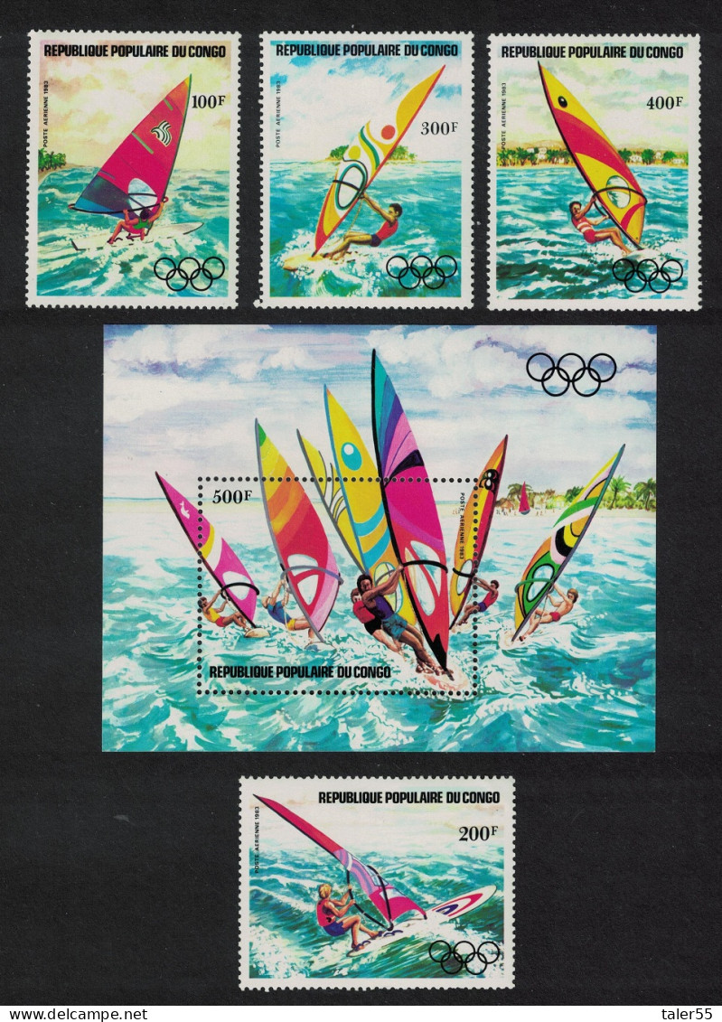 Congo Sailing Pre-Olympic Year 4v+MS 1983 MNH SG#908-MS912 - Mint/hinged