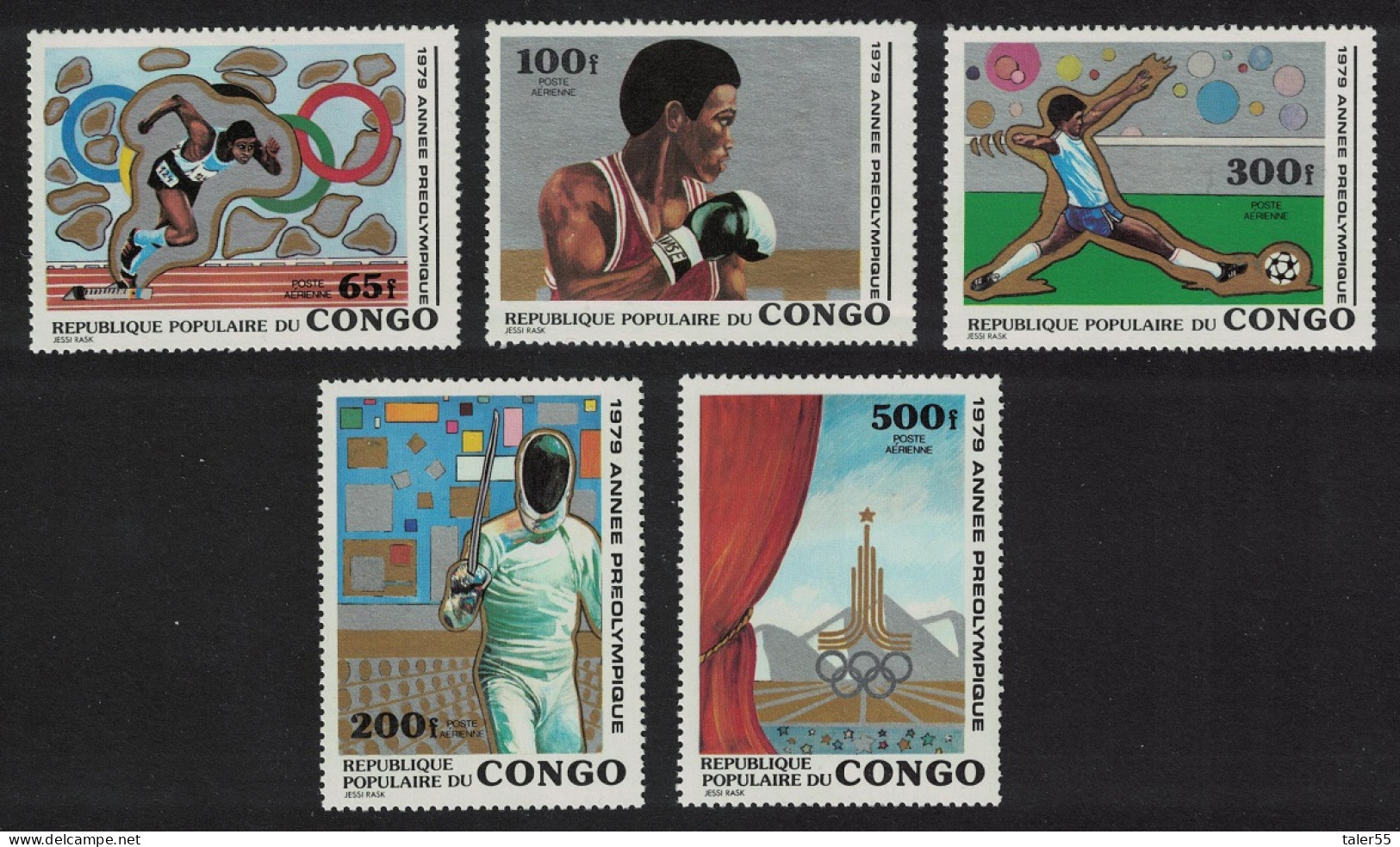 Congo Summer Olympics Moscow 5v 1979 MNH SG#697-701 - Mint/hinged