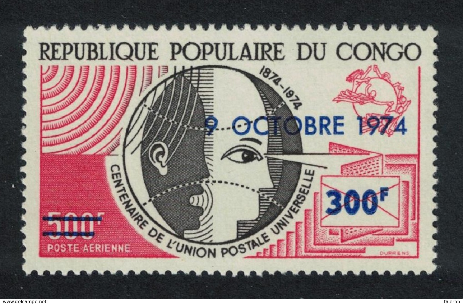 Congo Centenary Of Bern Convention 1974 MNH SG#417 - Nuevas/fijasellos