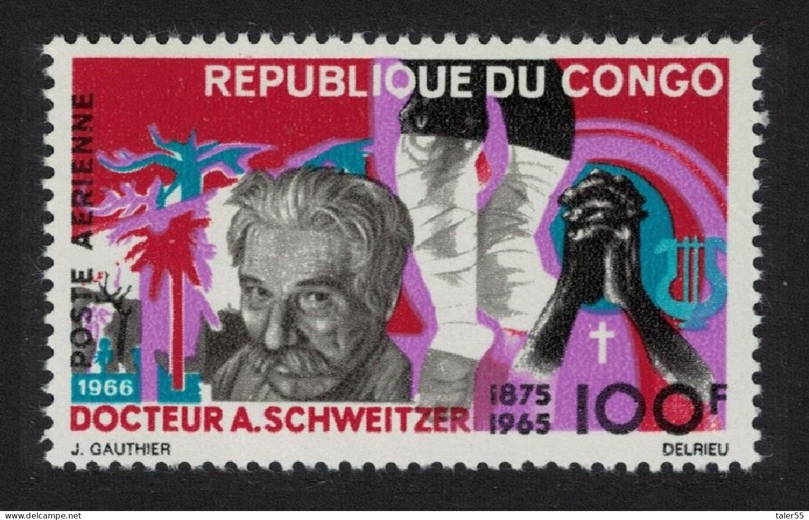 Congo Schweitzer Commemoration 1966 MNH SG#104 - Mint/hinged