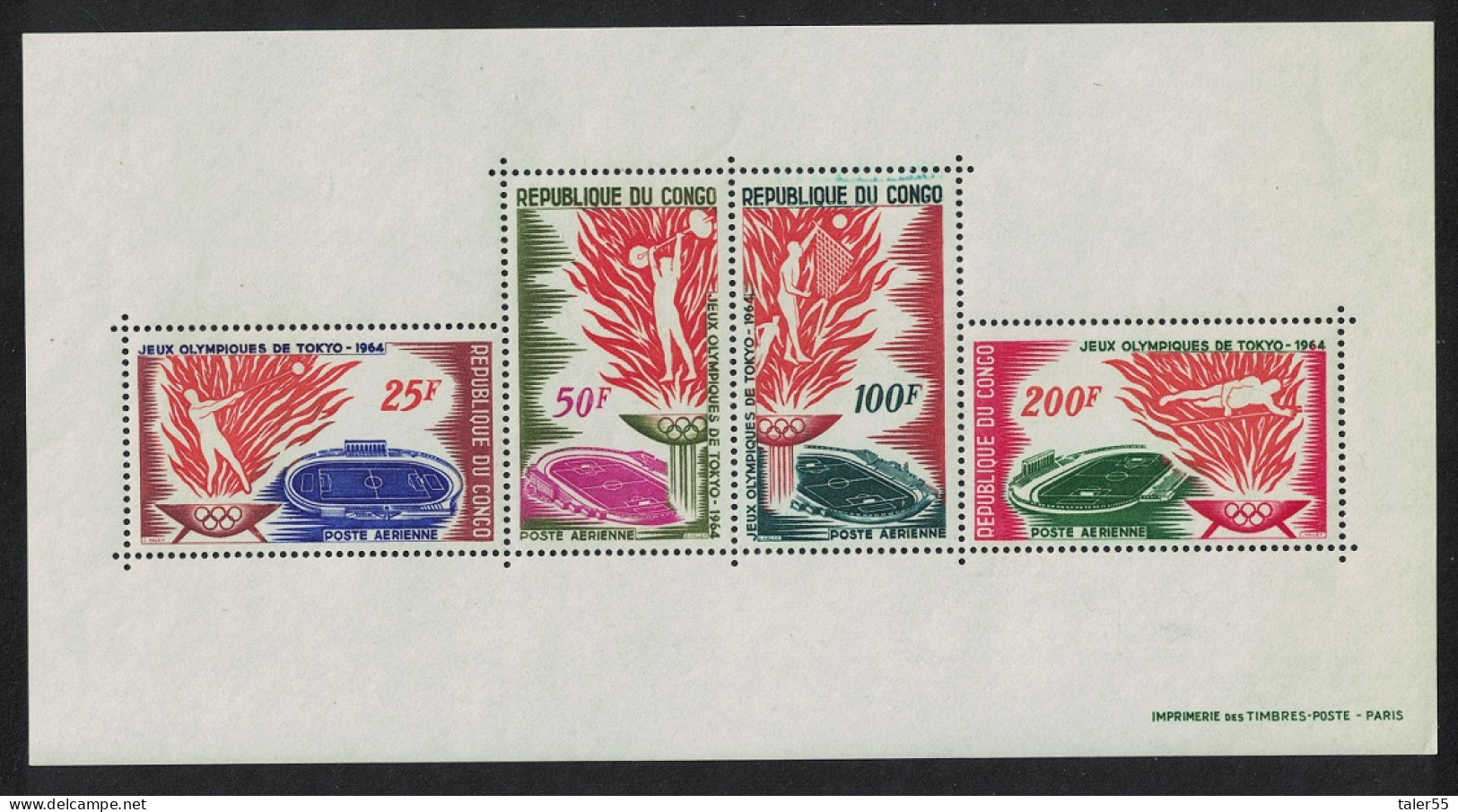 Congo Olympic Games Tokyo MS 1964 MNH SG#MS55a - Neufs
