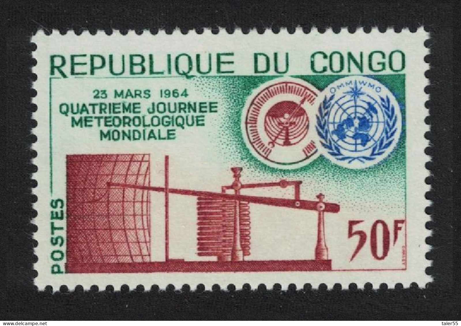 Congo World Meteorological Day 1964 MNH SG#42 - Nuevas/fijasellos