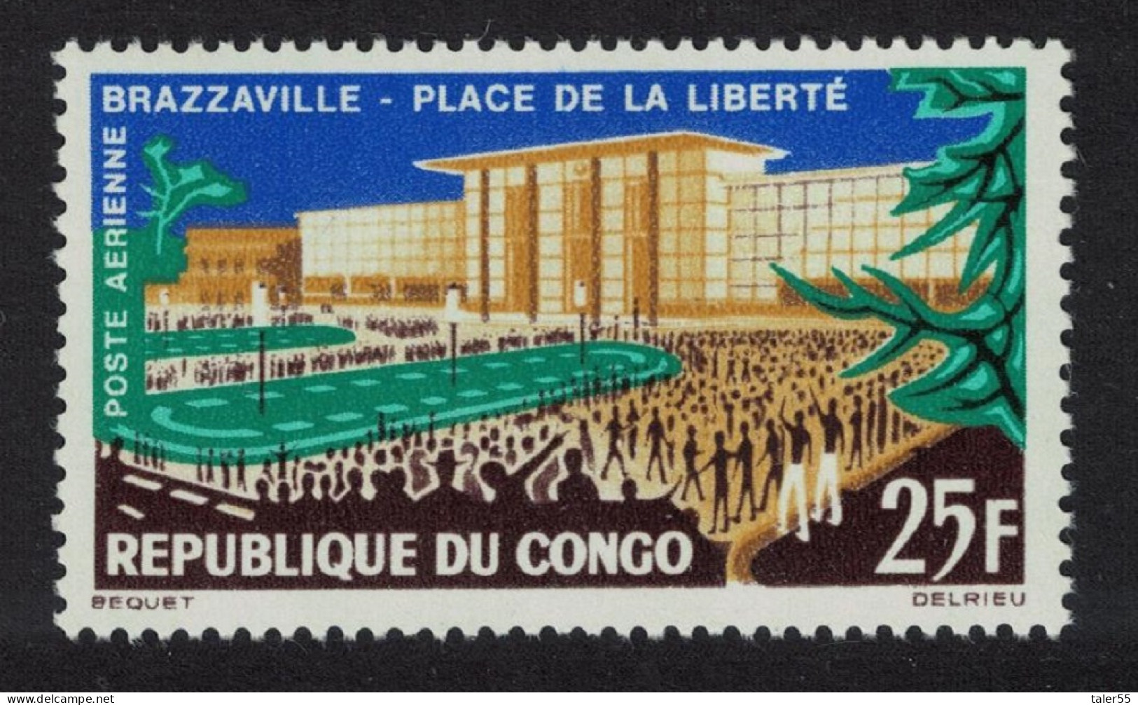 Congo Liberty Square Brazzaville 1963 MNH SG#36 MI#36 - Mint/hinged