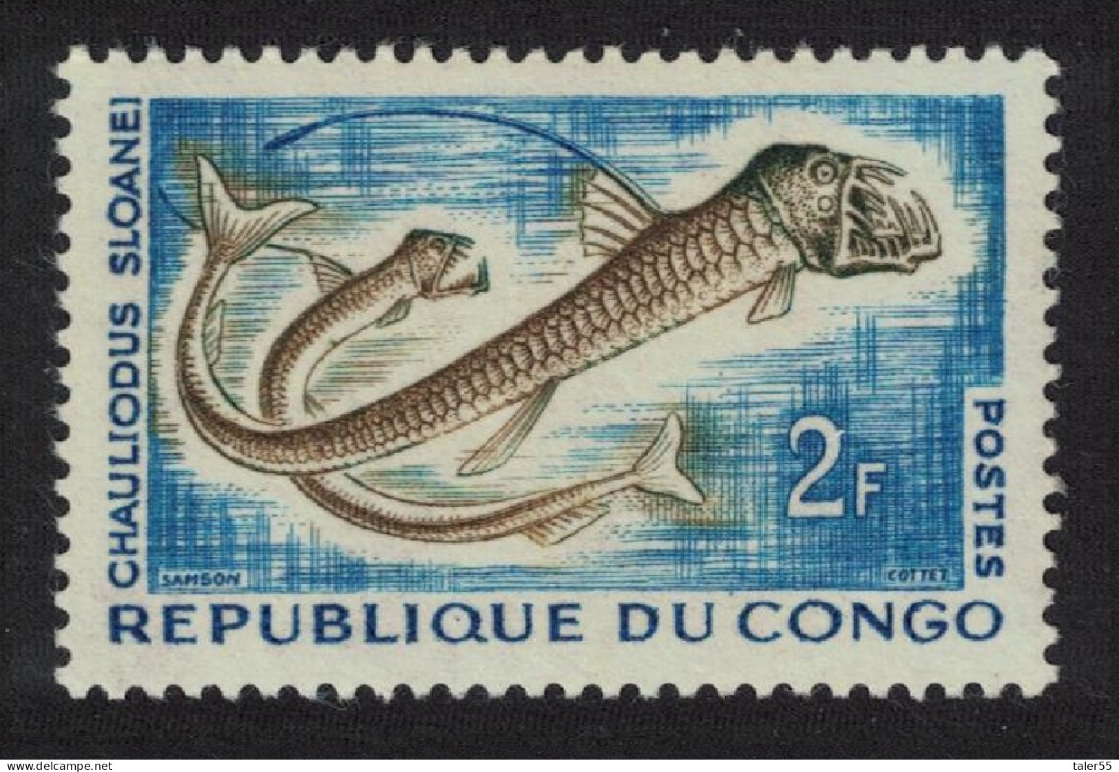 Congo Fish Sloan's Viperfish 'Hauliodus Sloanei' 2f 1961 MNH SG#15 - Nuevas/fijasellos