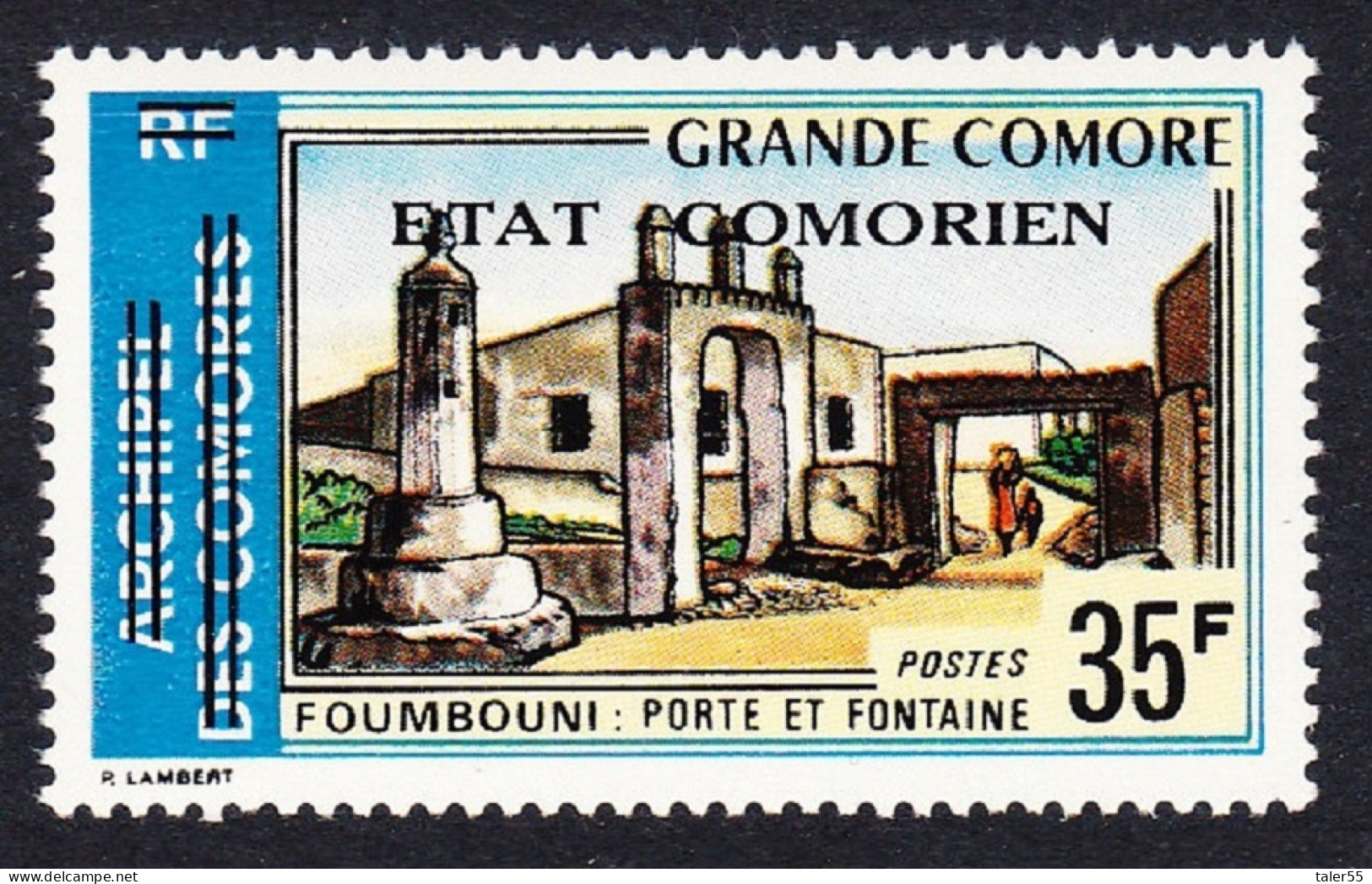 Comoro Is. Overprint 'Etat Comorien' On 35 Fr 1975 MNH MI#196 Sc#143 - Andere & Zonder Classificatie