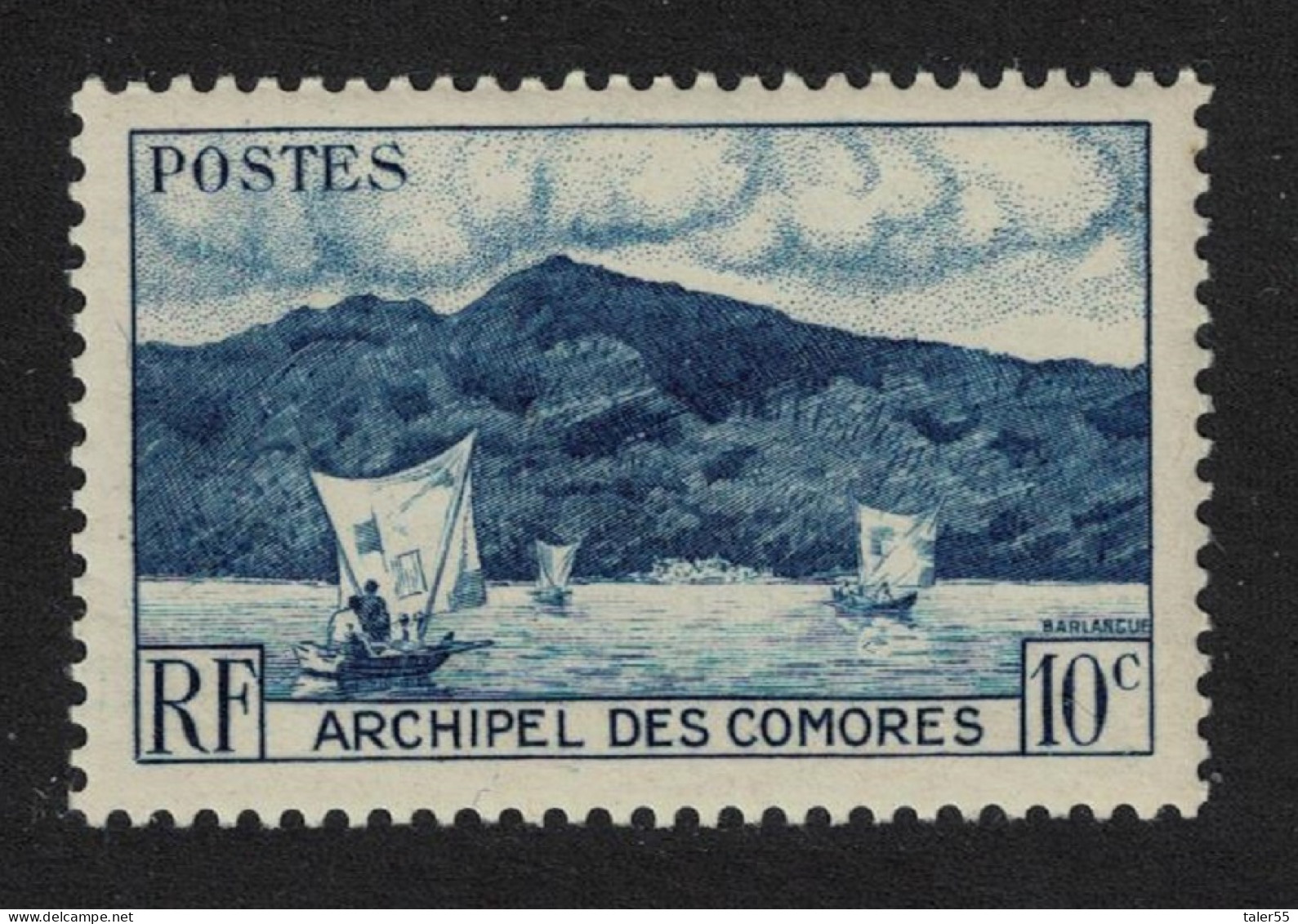 Comoro Is. Anjouan Bay Boat 1950 MNH SG#1 MI#20 - Otros & Sin Clasificación