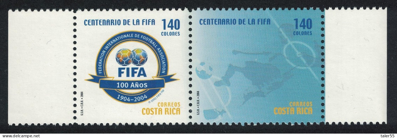 Costa Rica FIFA Football Association Pair 2004 MNH SG#1772-1773 - Costa Rica