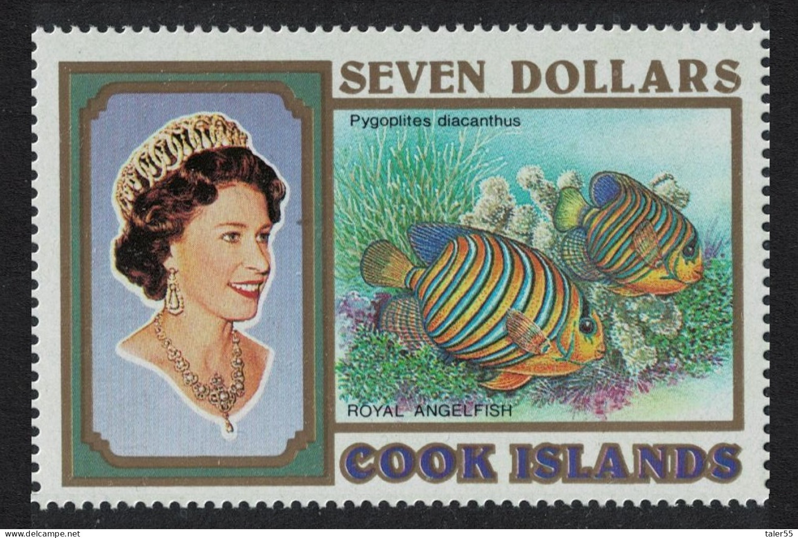 Cook Is. Fish 'Pygoplites Diacanthus' $7 1993 MNH SG#1275 - Cook