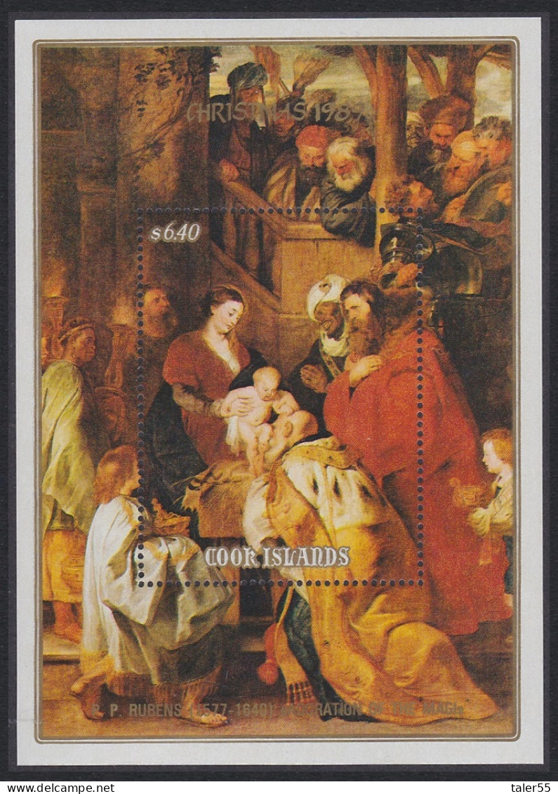 Cook Is. Painting By Rubens Christmas MS 1989 MNH SG#MS1231 Sc#1028 - Cook