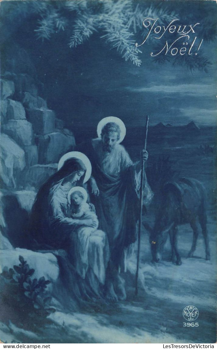 RELIGION - Joyeux Noël - Marie, Joseph Et Jésus - Carte Postale Ancienne - Jezus