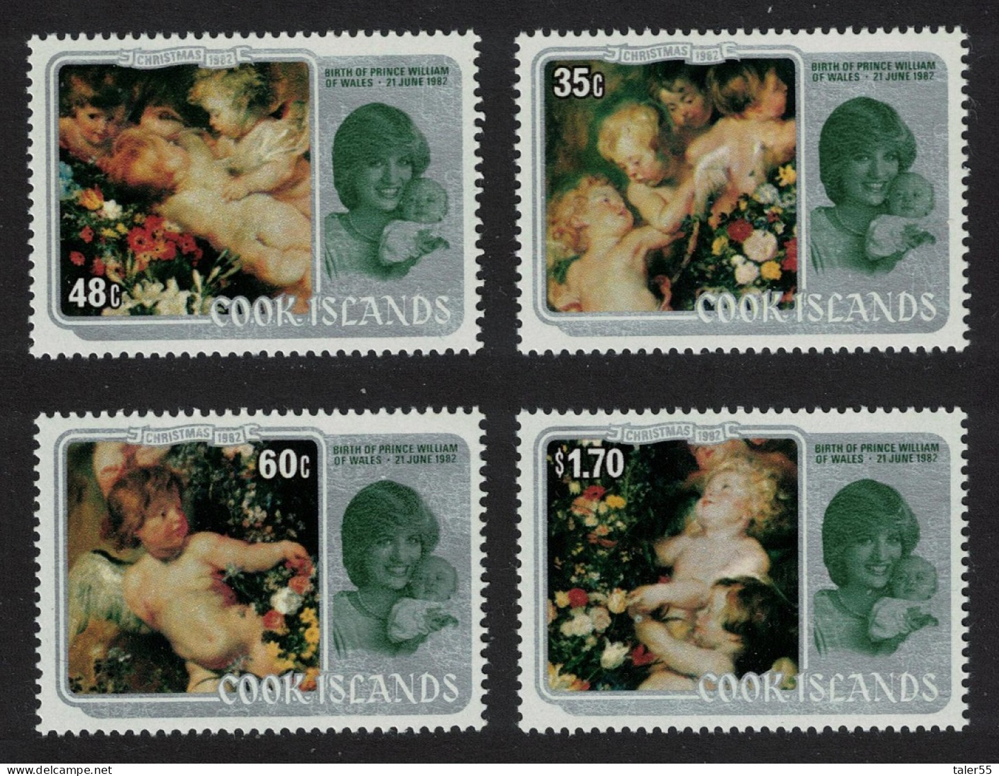 Cook Is. Rubens Paintings Christmas 4v 1982 MNH SG#856-859 Sc#687-690 - Cookeilanden