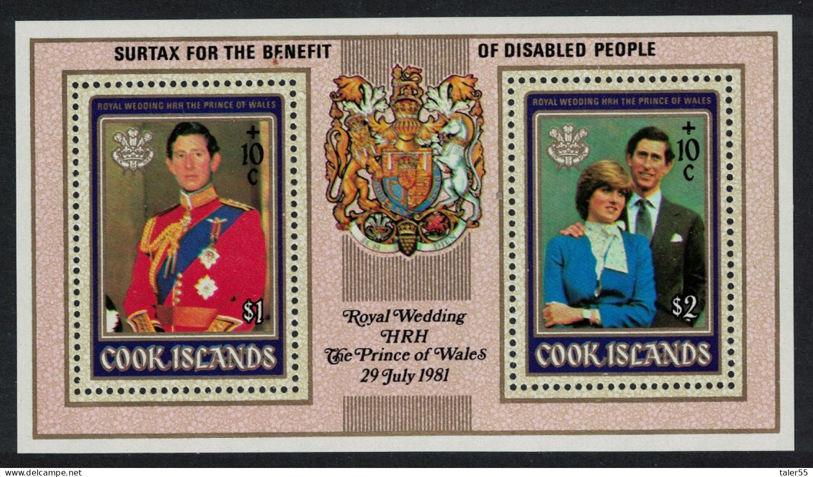 Cook Is. Royal Wedding MS Overprinted 1981 MNH SG#MS826 MI#Block 117 - Cookeilanden