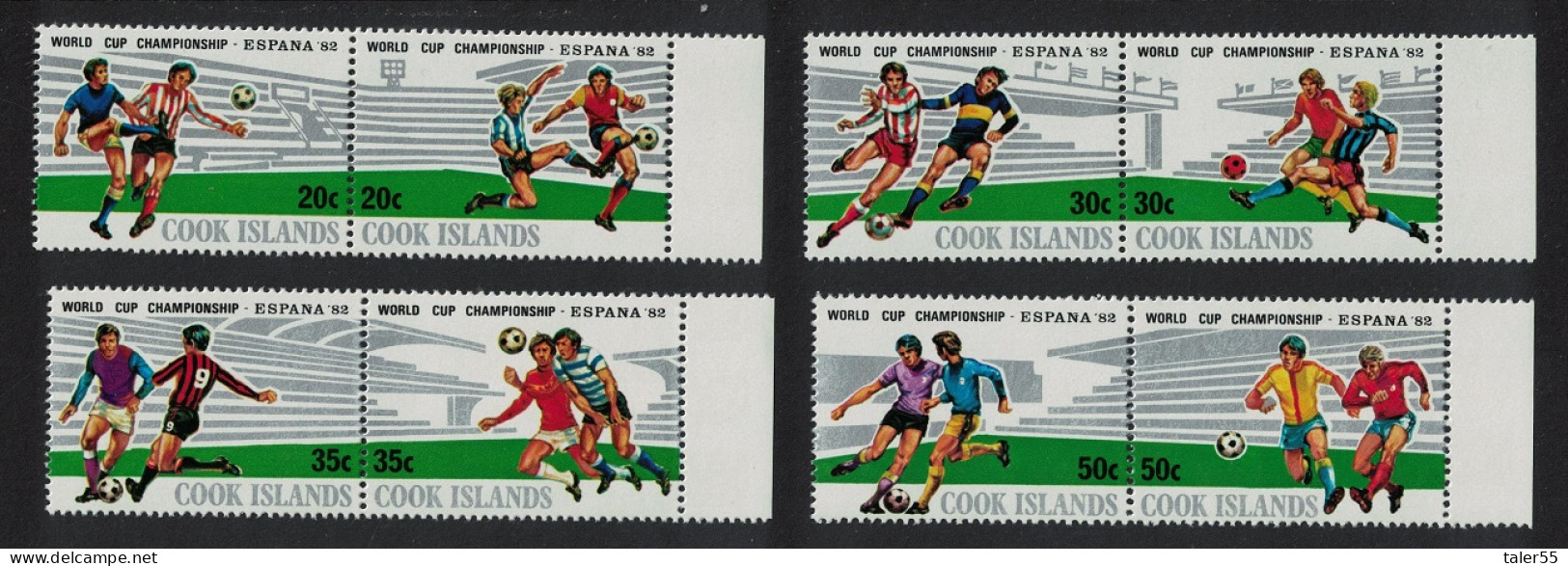 Cook Is. World Cup Football Championship Spain 4 Pairs 1981 MNH SG#815-822 - Cookeilanden