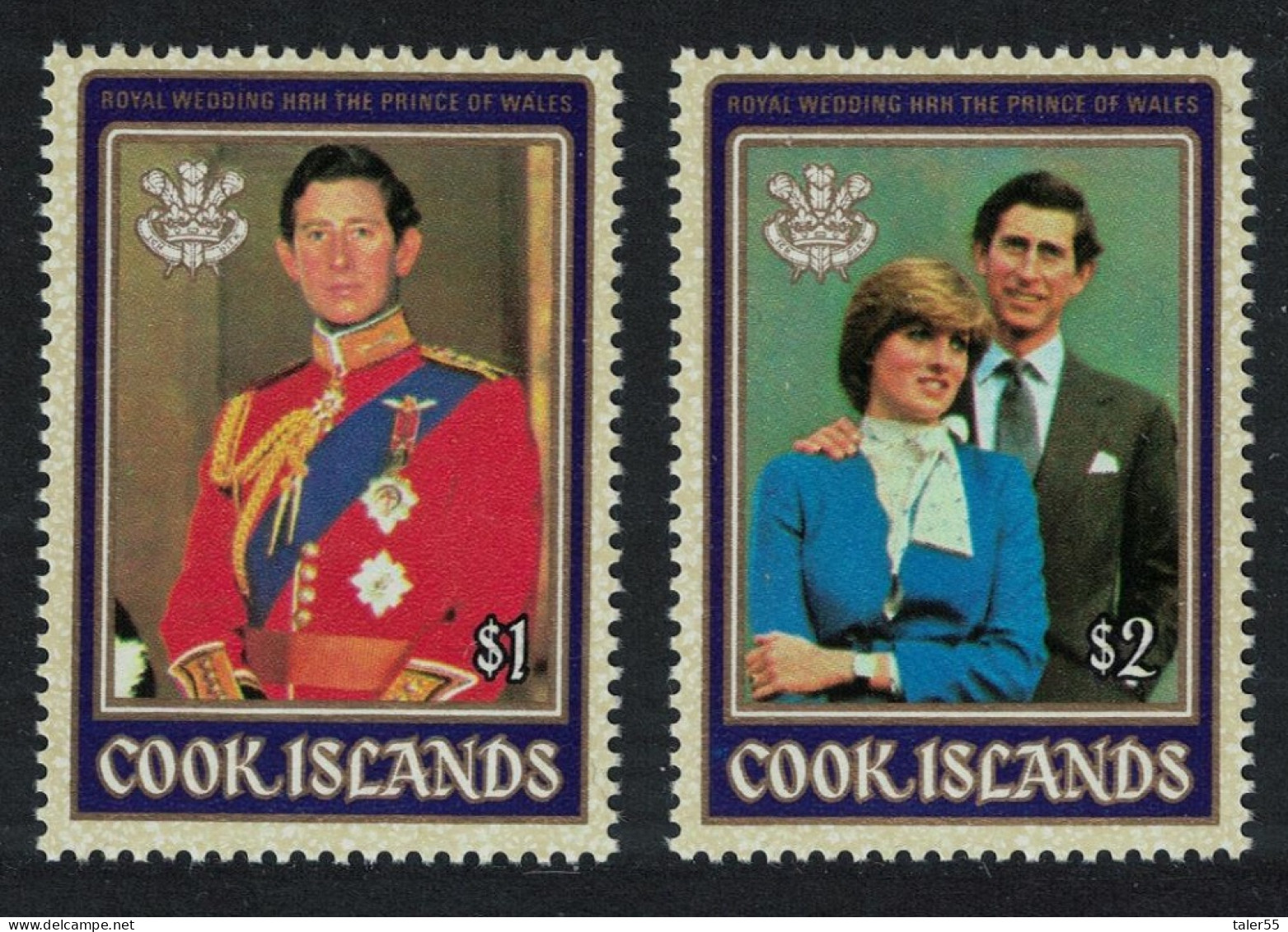 Cook Is. Charles And Diana Royal Wedding 2v 1981 MNH SG#812-813 MI#778-779 - Cookeilanden