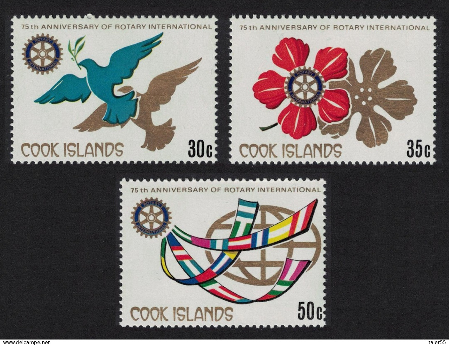Cook Is. 75th Anniversary Of Rotary International 3v 1980 MNH SG#683-685 - Islas Cook