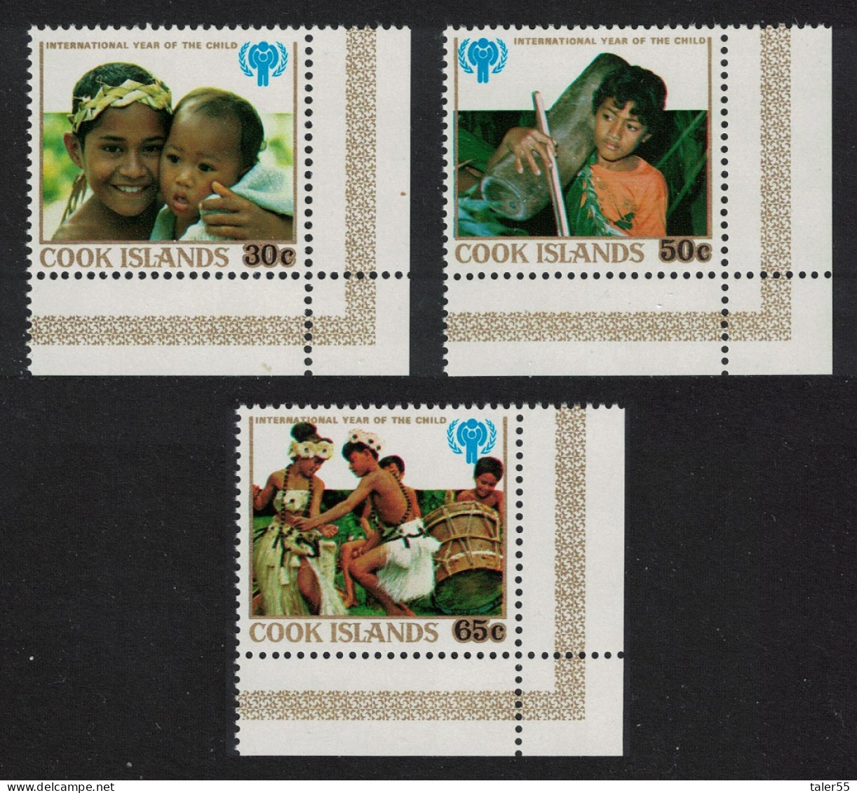 Cook Is. International Year Of The Child 3v Corners 1979 MNH SG#649-651 - Islas Cook
